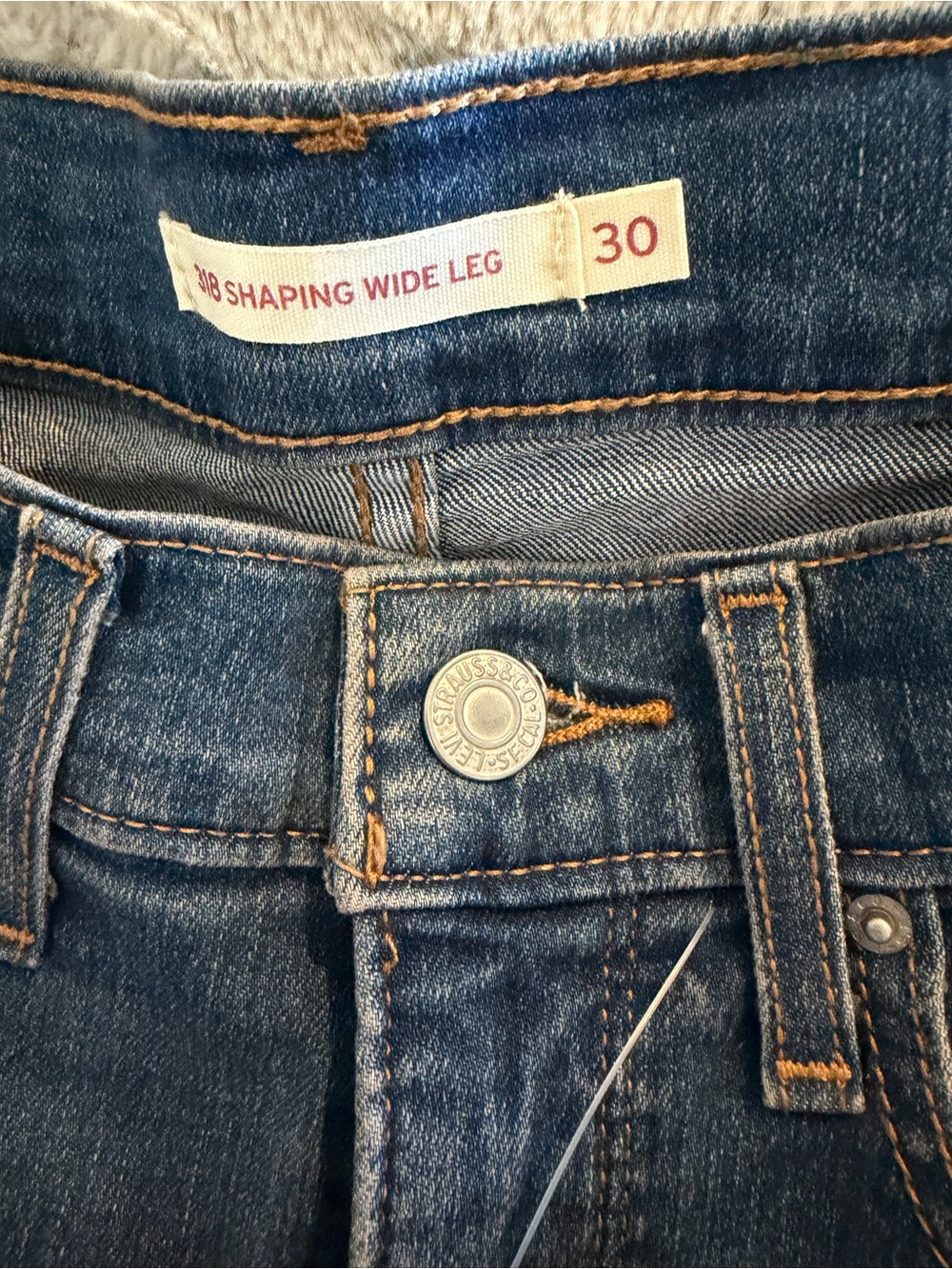 Levi's Blue Shaping Wide Leg Jeans - Size 30